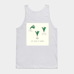 Spring garlic yoga class cartoon illustration Tank Top